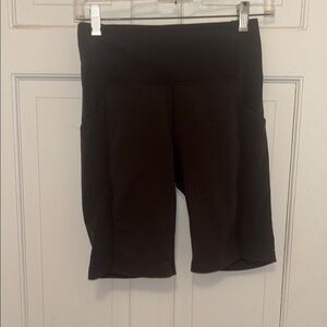 Athleta Brown Athletic Shorts High Waist Moisture-Wicking